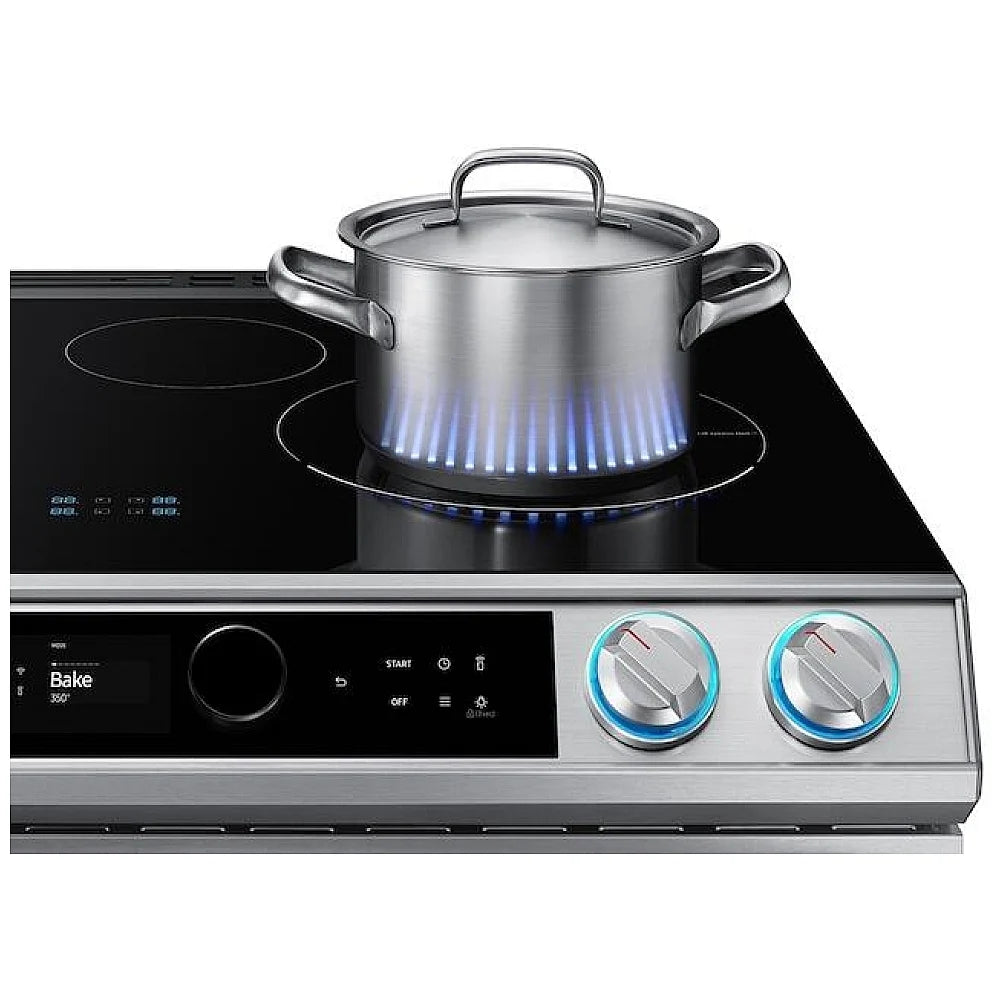 Samsung NE63T8911SS/AC 30" 6.3 cu. Ft. Smart Induction Slide-in True Convection Range with Smart Dial & Air Fry - Brand New - Open Box