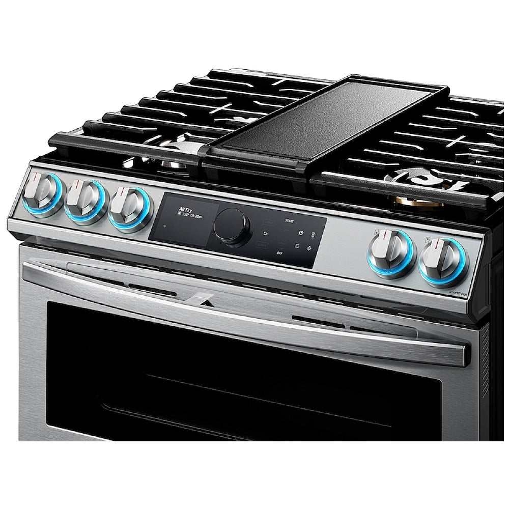 Samsung NY63T8751SS/AC 30" 6.3 cu. Ft. Smart Dual Fuel Slide-in True Convection Range with & Air Fry - Brand New - Open Box