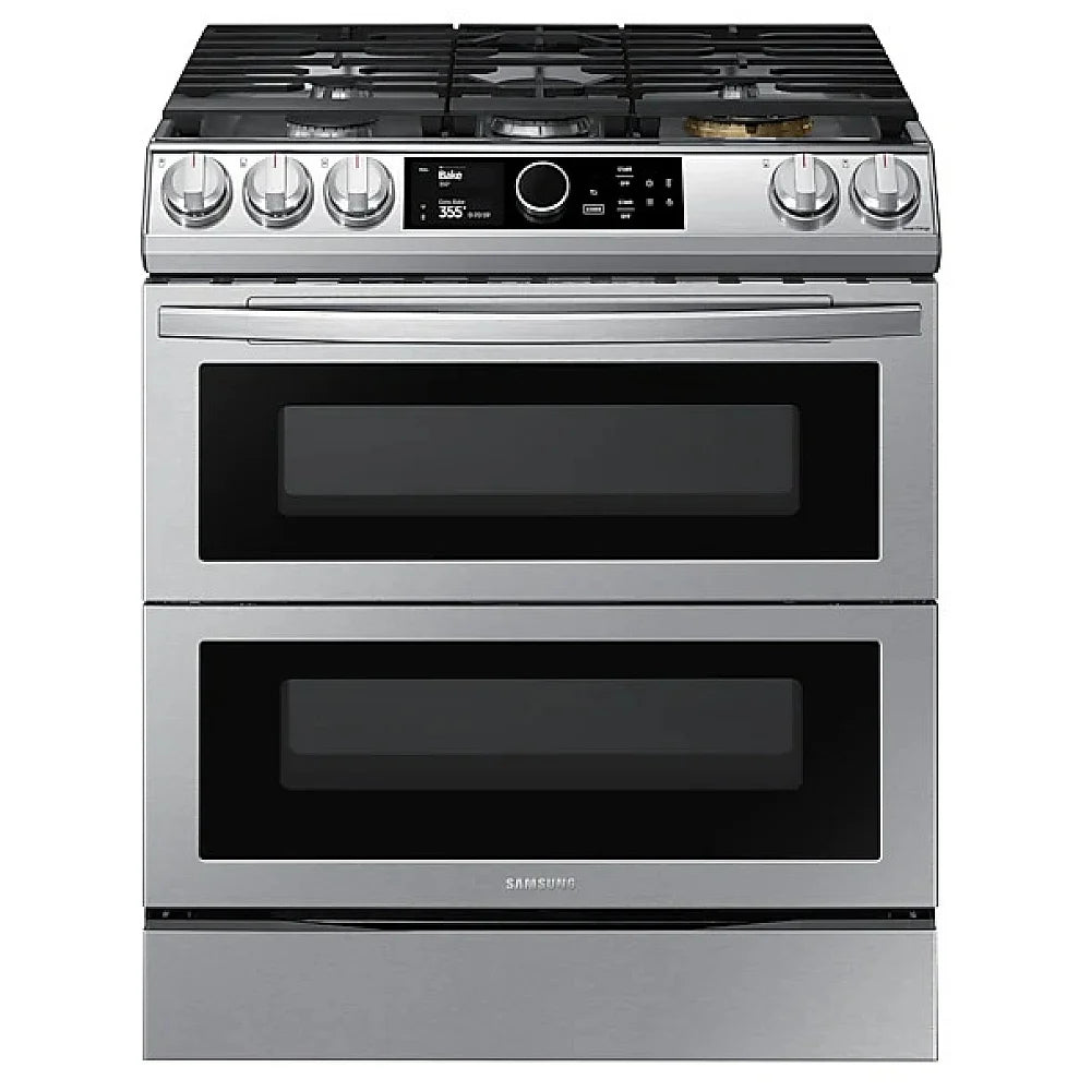 Samsung NY63T8751SS/AC 30" 6.3 cu. Ft. Smart Dual Fuel Slide-in True Convection Range with & Air Fry - Brand New - Open Box