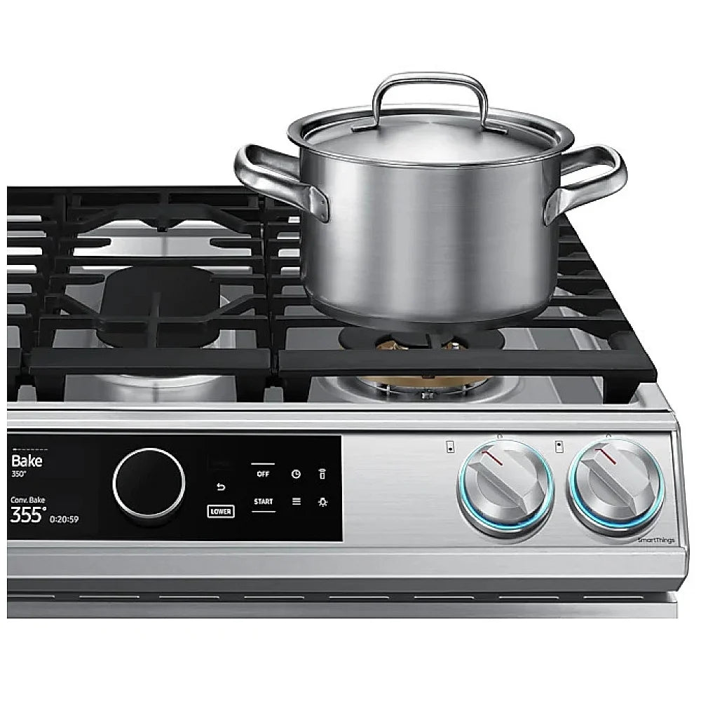 Samsung NY63T8751SS/AC 30" 6.3 cu. Ft. Smart Dual Fuel Slide-in True Convection Range with & Air Fry - Brand New - Open Box