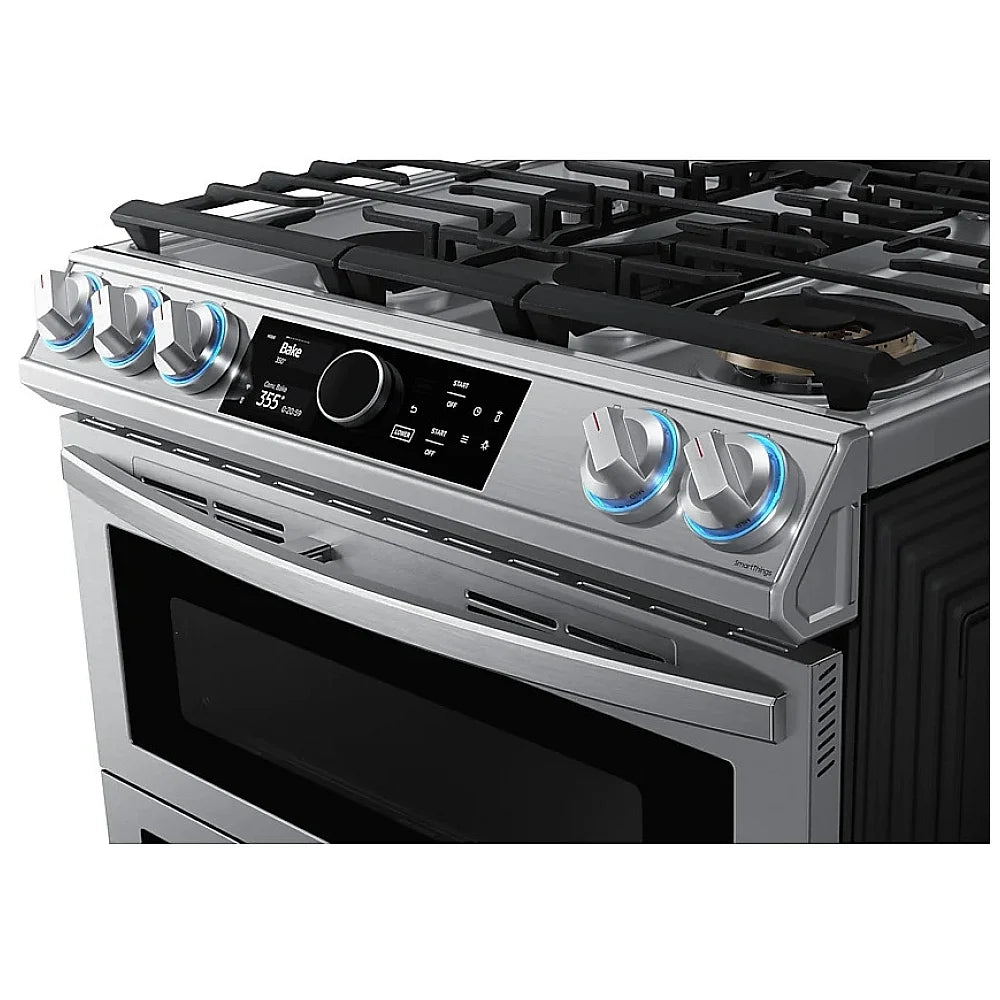 Samsung NY63T8751SS/AC 30" 6.3 cu. Ft. Smart Dual Fuel Slide-in True Convection Range with & Air Fry - Brand New - Open Box