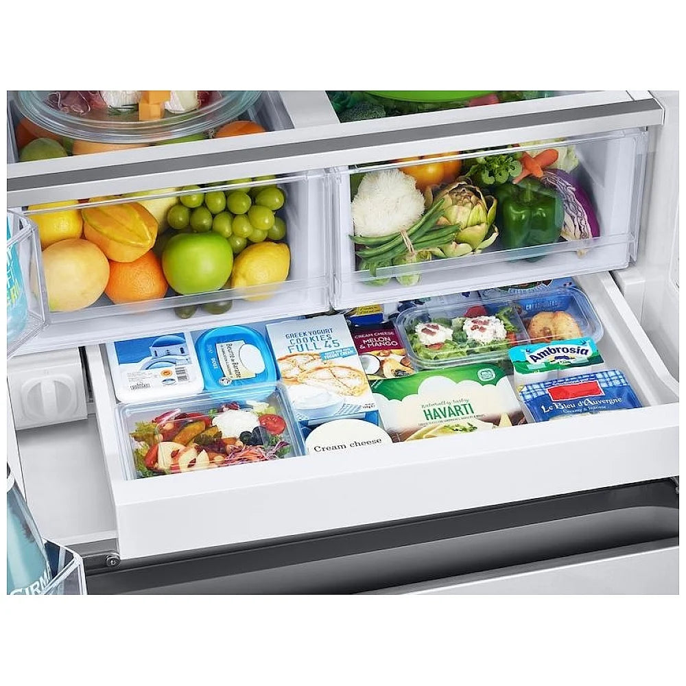 Samsung RF25C5151SR/AA 33” 3-Door French Door Refrigerator with Dual Auto Ice Maker - Brand New - Open Box