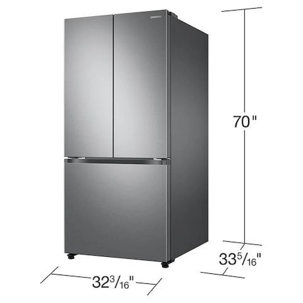 Samsung RF25C5151SR/AA 33” 3-Door French Door Refrigerator with Dual Auto Ice Maker - Brand New - Open Box