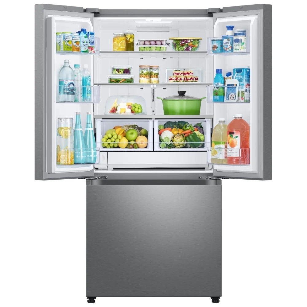 Samsung RF25C5151SR/AA 33” 3-Door French Door Refrigerator with Dual Auto Ice Maker - Brand New - Open Box
