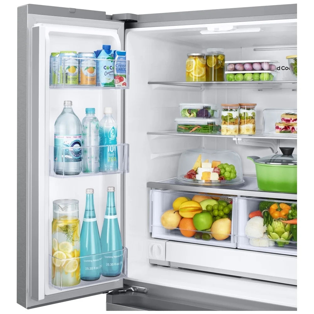 Samsung RF25C5151SR/AA 33” 3-Door French Door Refrigerator with Dual Auto Ice Maker - Brand New - Open Box
